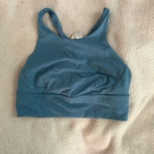 lululemon Wunder Train Longline Bra - Size 8 - Utility Blue
